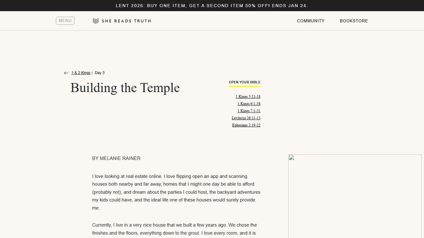 Building the Temple - She Reads Truth -She Reads Truth